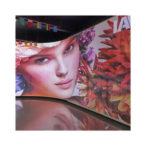 New technology Purchasing p3.91 Multiple Brightness high brightness colorful ecran transparent led curtain display