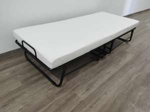 Marco de cama de plataforma de Metal negro, precio barato, <span class=keywords><strong>fabricantes</strong></span> de tubos de hierro de tamaño único, cama de Metal plegable para el hogar - Product Image 3