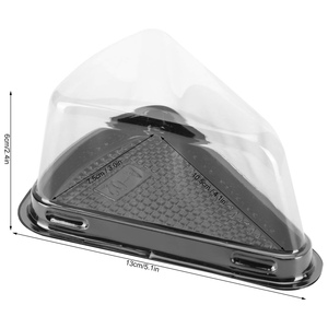 Caja Triangular para Pastel de PET de Grado Alimenticio, Mini Contenedor con Materiales Reciclados para Rebanadas de Pan, Pastel de Queso y Repostería - Product Image 3