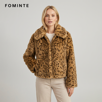 Veste en fausse fourrure pour femme, imprimé léopard de luxe, manteau chaud et épais en peluche pour l'hiver, streetwear tendance, vêtements d'extérieur en stock