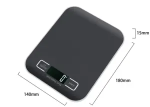 Black Custom Color Kitchen Scales 10kg/1g Digital Electronic Rechargeable Scale 5 Kg 5 G Food Weight Scale For Meet Cooking