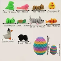 Jouets d'animaux colorés imprimés en 3D SDM01, vente chaude, modèles d'animaux simulés, plus ensemble d'œufs de dragon, ornements 3D