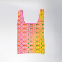 Sac fourre-tout pliable en polyester ripstop 210D avec logo imprimé personnalisé, motif rayé, écologique, imperméable et recyclable