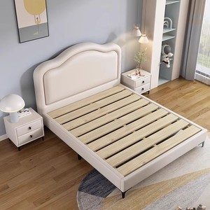 Moderno in pelle morbida Pack schienale letto per bambini 1.5m singolo 1.8m doppia dimensione struttura in legno confortevole durevole camera da letto mobili - Product Image 3