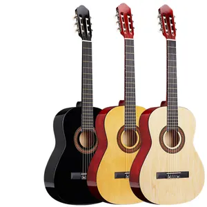 GQD-H39Y-BB Musical Instruments 39" Classical Guitars Kit Cheap Price Colored Wholesale Classic Guitar Type K