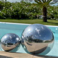 Boule miroir gonflable géante en PVC, sphère flottante, ballon de décoration disco jusqu'à 5 m