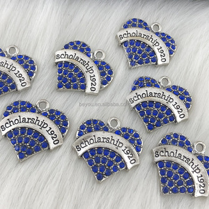 Charmes de sororité de luxe pour collier Bracelet Zeta Phi Beta Finer 1920 lettres grecques ZPB trois couleurs pendentifs breloque <span class=keywords><strong>en</strong></span> forme de coeur - Product Image 4
