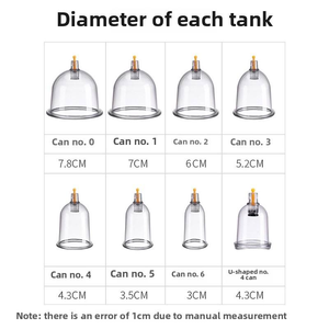 Set Domestico di Coppettazione in Plastica, Dispositivo per Massaggio con Coppette Sottovuoto, Strumenti Speciali per la Medicina Tradizionale Cinese e la Bellezza - Product Image 4