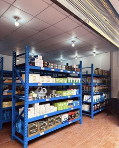 Étagères de supermarché multifonctionnelles en acier allié durable, galvanisées à chaud double face, robustes, présentoirs de vente au détail, rayonnages de marchandises - Product Image 2