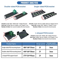 Support de rangement antistatique en plastique conducteur noir pour cartes de circuits imprimés ESD, idéal pour les usines d'assemblage électronique