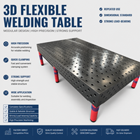 Table de soudage 3D en fonte anti-déformation à haute dureté, nitridée, plateforme de fixation flexible tridimensionnelle