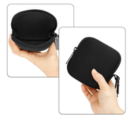 Pochette zippée en néoprène avec logo personnalisé et mousqueton, étui de rangement portable pour accessoires technologiques