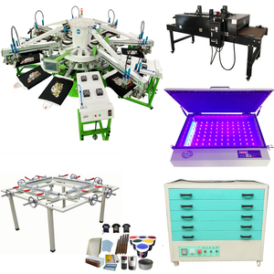 Macchina Serigrafica Rotativa Automatica a 6 Colori e 14 Stazioni per Magliette e Abbigliamento con <span class=keywords><strong>Tutto</strong></span> l'Accessoriario - Product Image 1