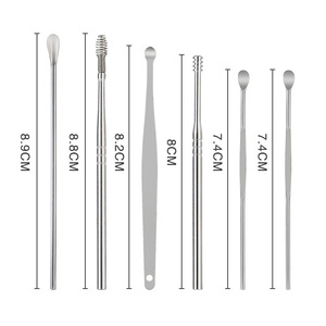 Earpick <b>set</b> <b>screw</b> wet button professional household stainless steel earpick tool - Product Image 1