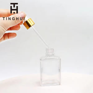 Envase Cosmético al por Mayor, Botella de Vidrio Esmerilado Negro Transparente con Tapa Cuentagotas Dorada de 100 ml, Botella Cuentagotas de Vidrio con Logotipo Personalizado - Product Image 6