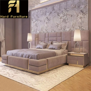 <span class=keywords><strong>Letto</strong></span> King Size Moderno di Lusso con <span class=keywords><strong>Testiera</strong></span> Grande Design Modulare Rivestito in <span class=keywords><strong>Tessuto</strong></span> Garanzia 10 Anni per Casa Hotel e Villa - Product Image 5