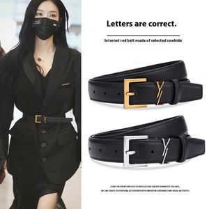 Hochwertige Echtleder-Gürtel Mode Luxusmarke Mikrofaser Damengürtel Weiblicher Taillengürtel Breite 2,8 cm - Product Image 3