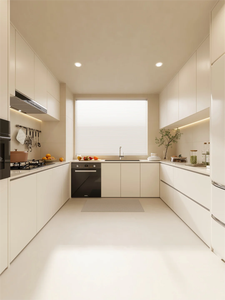 Armoire murale modulaire blanche de style européen moderne en laque, prête à assembler, avec boutons, poignées et accessoires, base pour armoire de cuisine - Product Image 3