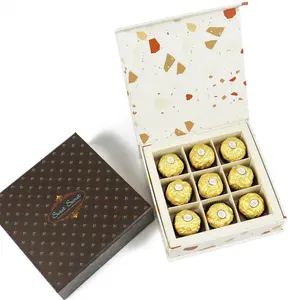 고품질 사용자 정의 포장 선물 상자 골드 프레임 컬러 마카롱 식품 상자 명확한 창 도매