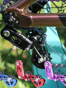 Tensor de Cadena de <span class=keywords><strong>Bicicleta</strong></span> de Una Velocidad, de Aleación de Aluminio, Silencioso, con Guía de Resina, Tensor de Cambio Trasero, <span class=keywords><strong>Protector</strong></span> de Guía de Cadena - Product Image 6