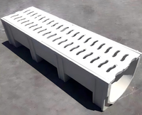 Caniveau de drainage en U en PRV (Polymère Renforcé de Fibres) haute résistance, moulé en résine composite de fibre de verre, surface lisse, pour la découpe et le pliage, pour routes RUNLIN