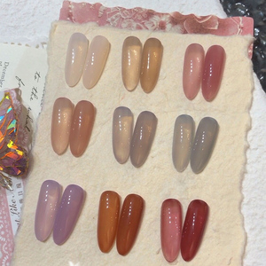 Vernis à ongles gel semi-transparent ZRKGEL Tpo Free Sheer Finish, effet verre UV naturel brillant, design de logo gratuit - Product Image 2