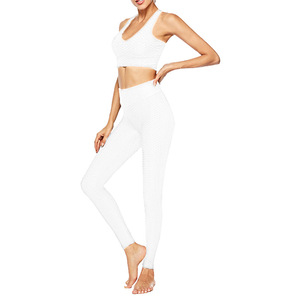 Femmes taille haute gaufre pantalon Leggings 2025 Stretch Fitness collants 11 couleurs 300G épais en gros pour une utilisation en salle de sport - Product Image 5