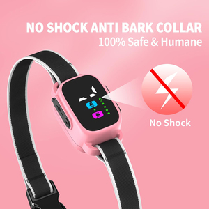 Wasserdichtes rosa Anti-<span class=keywords><strong>Bark</strong></span>-Halsband für kleine Hunde 7-stufige Empfindlichkeit 3-einstellbare Modi Beep Vibration Shock-<span class=keywords><strong>Free</strong></span> - Product Image 3