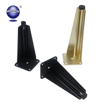 Pied de support carré en aluminium robuste et réglable au design moderne pour canapé, armoire, téléviseur, cuisine, salle de bain, chambre, bureau à domicile, extérieur