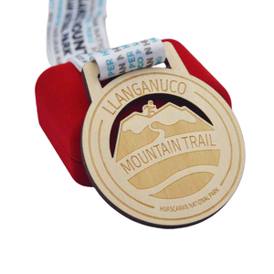 Medaglie Personalizzate in <span class=keywords><strong>Legno</strong></span> per Nuoto, Basket, Maratona e Corsa con Incisione Laser Arcobaleno e <span class=keywords><strong>Nastro</strong></span> Stampato - Product Image 3