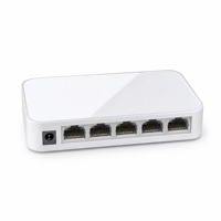 Switch Ethernet Rápido de 5 Puertos 10/100Mbps TL-SF1005+ de Escritorio, Sin Administración, Divisor de Red RJ45 para Oficina en Casa y LAN