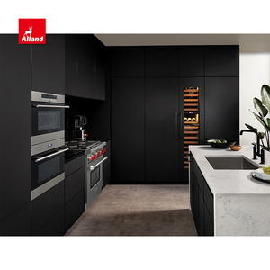 AlladnCabinet - Mueble de Cocina Moderno Personalizado de MDF con Acabado Negro Mate y <span class=keywords><strong>Isla</strong></span> para Hogar Contemporáneo - Product Image 5