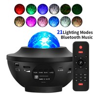 Mini projecteur d'étoiles LED, haut-parleur Bluetooth, décoration de fête à domicile, multicolore avec télécommande, lampe rotative, cadeaux de fête