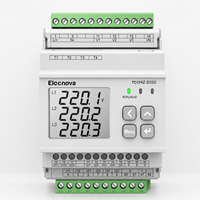 Medidor de Calidad de Energía con Integración de Sistema SCADA, Tres Modbus RTU, Almacenamiento de Datos RJ12, Entrada Digital, Salida de Relé, Monitor de Riel DIN, CA
