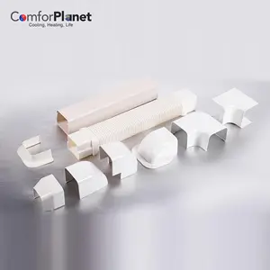 Vente chaude Climatiseur Conduit étanche en plastique PVC Trunking HVAC Line Set Cover