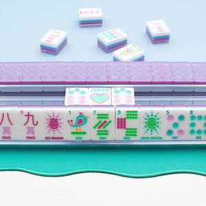 Wholesale New Light Luxury Acrylic 4-Layer Anti-Fading Striped Decorative <b>Mahjong</b> Tiles - Product Image 5