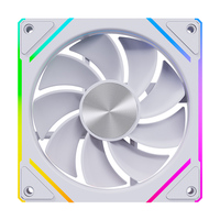 Ventola di Raffreddamento SNOWMAN EK120 ARGB Bianca 120mm PWM, Silenziosa 20dBA, Sincronizzazione ARGB 5V a Catena per PC Gaming