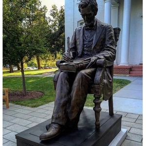 Escultura Metálica Conmemorativa Personalizada de Gran Tamaño para Exteriores, <span class=keywords><strong>Estatua</strong></span> de Abraham <span class=keywords><strong>Lincoln</strong></span> de Latón y Bronce para Parque - Product Image 5