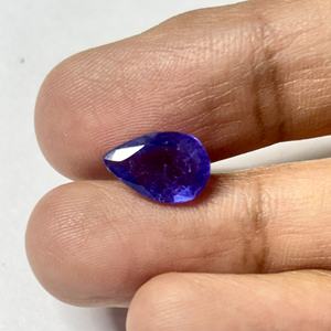 Piedra Preciosa Suelta de Zafiro Azul Tallado en Forma de Pera, Simulada y Creada en Laboratorio con Inclusiones de Cristal para Joyería, Sintética - Product Image 1