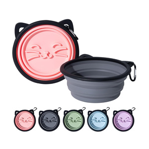 Tazón Plegable de Silicona para Perros, con Forma de Oreja, para Viajes, Tazón de Agua Portátil para Mascotas, para Paseos, Senderismo y Camping - Product Image 1