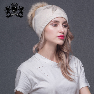 <strong>New</strong> <strong>Fashion</strong> Wool <strong>Beanie</strong> Wholesale Warm Knitted <strong>Beanie</strong> With Fur Ball Luxury Women Winter Hat Fur <strong>Pom</strong> <strong>Beanie</strong> Hats - Product Image 2