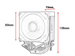 QiuzAim 2011 all'ingrosso 90mm RGB <span class=keywords><strong>CPU</strong></span> torre di raffreddamento 4 tubi di calore in rame per X99 AM4 Gaming PC controllo della temperatura - Product Image 6