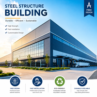 Bâtiment d'entrepôt industriel préfabriqué en structure métallique lourde avec construction soudée, économie d'énergie, longue durée de vie, mezzanine