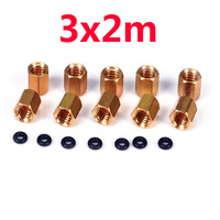 10 Piezas de Tuercas de Cobre Pequeñas/Grandes con Anillo O de 3*2mm y 4*3mm para Tubo de Tinta Epson XP600 TX800 UV Damper 1390 DX7 DX4 DX5