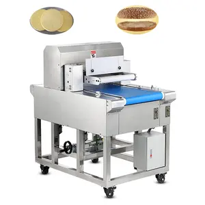 Máquina para cortar pan Horizontal de acero inoxidable 304, rebanador de hamburguesas con función de elevación automática