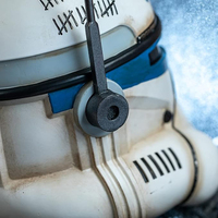 Casco Realista del Capitán Rex, Soldado Clon Fase 2, de Resina, Carcasa Dura, para Cosplay de Guerra, Casco de Comandante