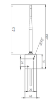 Antenne omnidirectionnelle longue portée en caoutchouc avec connecteur N mâle pour appareil de communication réseau sans fil