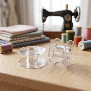 Bobine en plastique pour machine à coudre AA0051 | Boîte à canettes de couture en plastique transparent, design simple et rond, pour accessoire de machine à coudre - Product Image 2