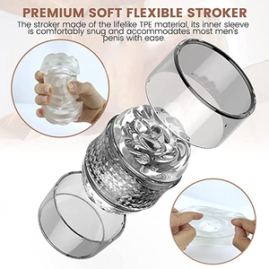 Hete Verkoop Mannelijke Draagbare Masturbator Transparante Vagina <span class=keywords><strong>Open</strong></span> Afneembare Volwassen Goederen Zak <span class=keywords><strong>Pussy</strong></span> Masturbatie Cup Seksspeeltjes Voor Man - Product Image 5
