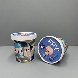 Personalizzato monouso 8oz 16oz Gelato <span class=keywords><strong>tazza</strong></span> di carta con coperchio per Gelato Gelato <span class=keywords><strong>biscotti</strong></span> lecca lecca - Product Image 2